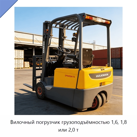 Вилочный погрузчик грузоподъёмностью 1,6, 1,8 или 2,0 т