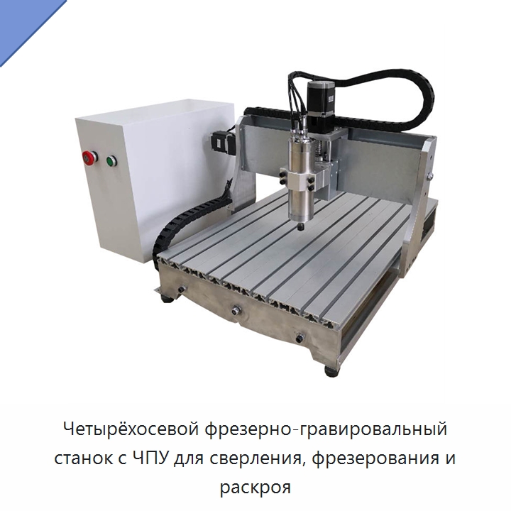 Четырёхосевой фрезерно-гравировальный станок с ЧПУ для сверления, фрезерования и раскроя — Фрезерные станки по дереву