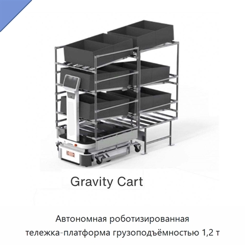 Автономная роботизированная тележка-платформа грузоподъёмностью 1,2 т