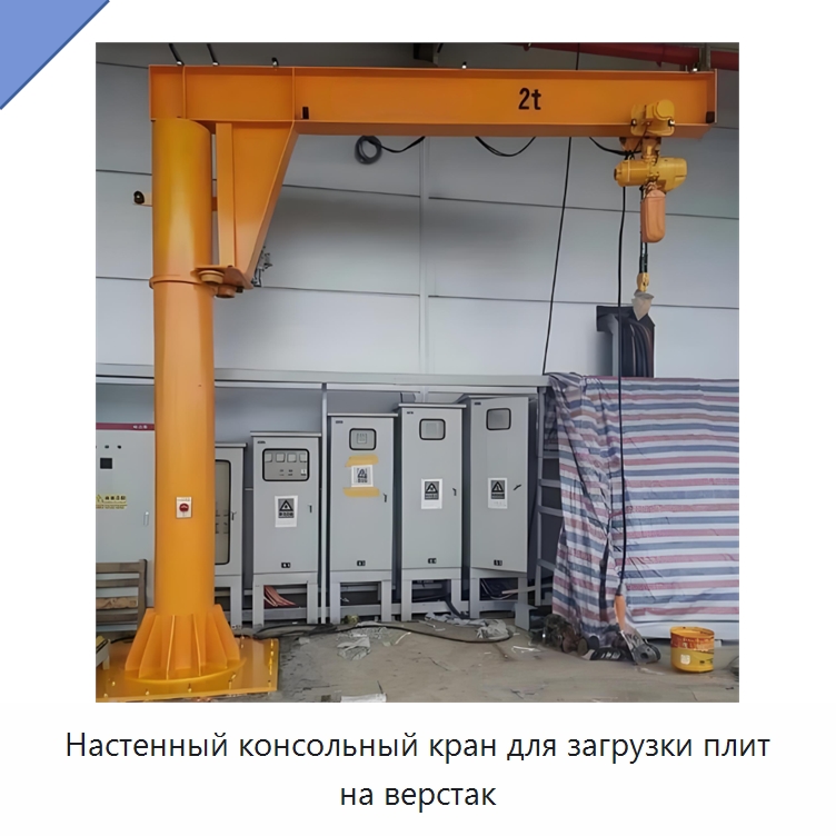 Настенный консольный кран для загрузки плит на верстак — Краны