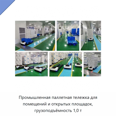 Промышленная паллетная тележка для помещений и открытых площадок, грузоподъёмность 1,0 т