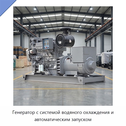 Генератор с системой водяного охлаждения и автоматическим запуском