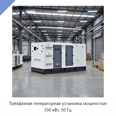 Трёхфазная генераторная установка мощностью 350 кВт, 50 Гц