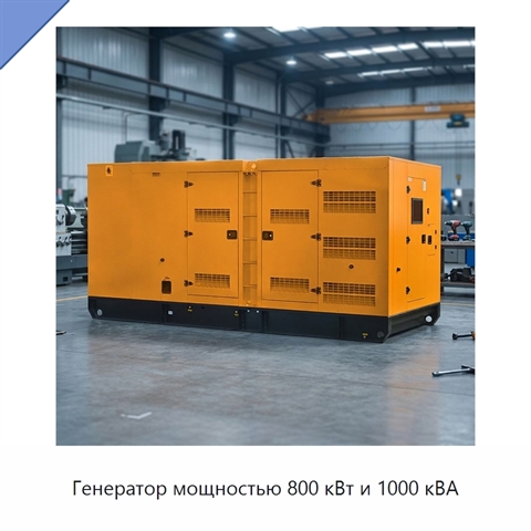 Генератор мощностью 800 кВт и 1000 кВА