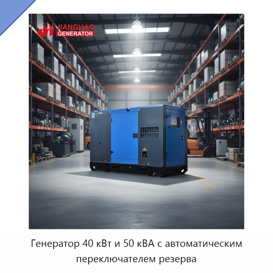 Генератор 40 кВт и 50 кВА с автоматическим переключателем резерва — Дизельные генераторы