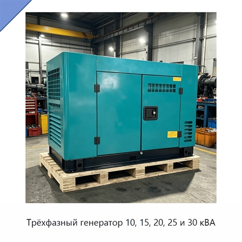 Трёхфазный генератор 10, 15, 20, 25 и 30 кВА