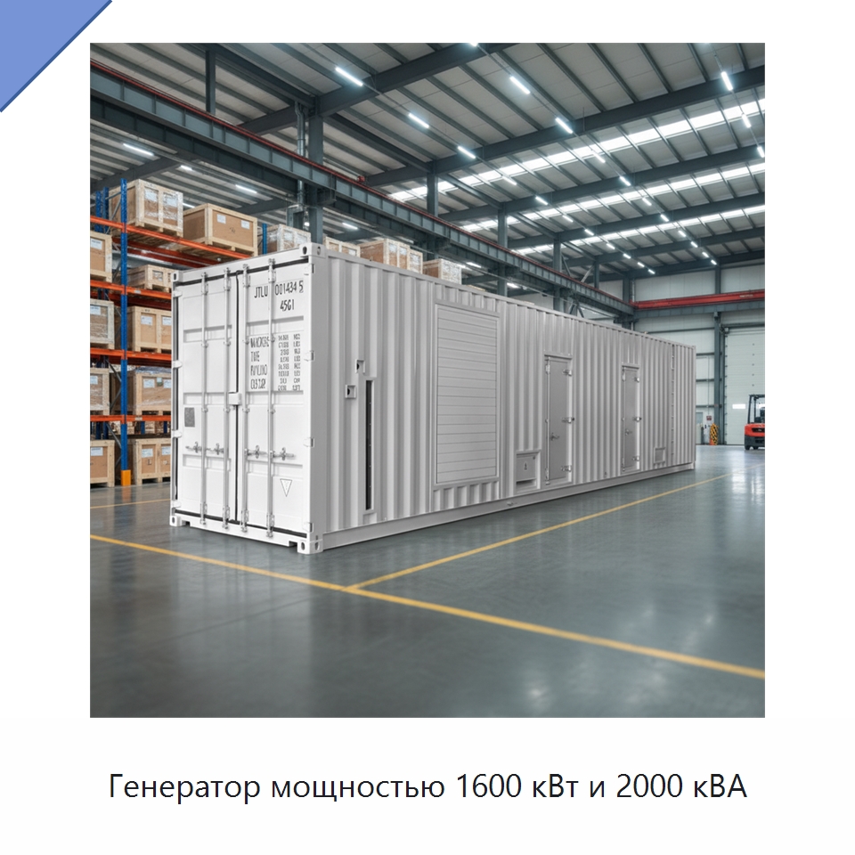 Генератор мощностью 1600 кВт и 2000 кВА — Дизельные генераторы
