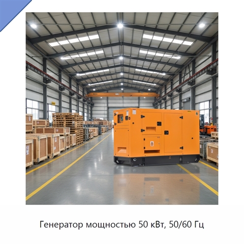 Генератор мощностью 50 кВт, 50/60 Гц