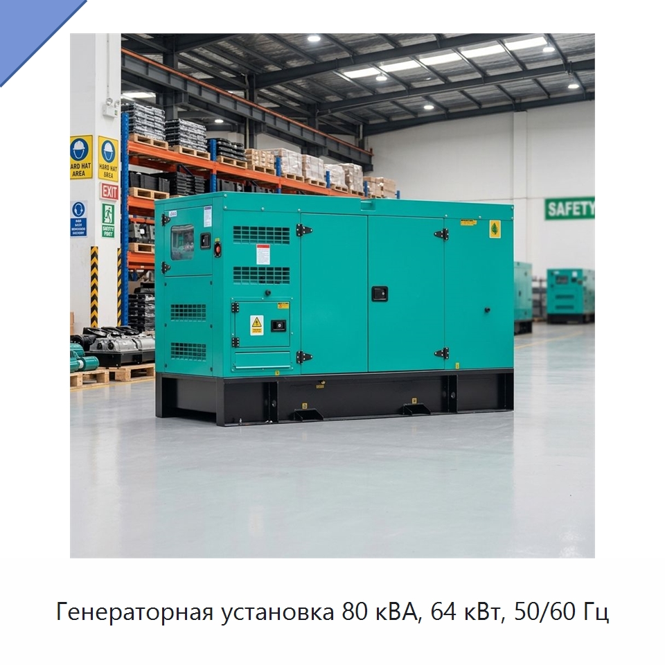 Генераторная установка 80 кВА, 64 кВт, 50/60 Гц — Дизельные генераторы