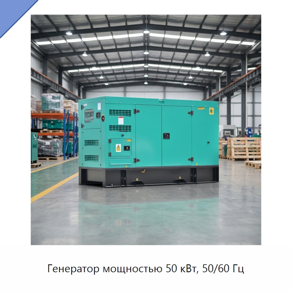 Генератор мощностью 50 кВт, 50/60 Гц — Дизельные генераторы