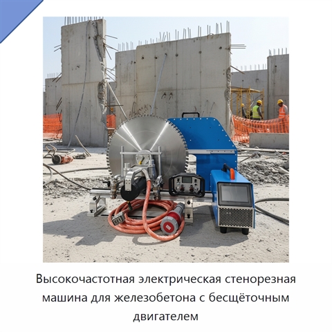 Высокочастотная электрическая стенорезная машина для железобетона с бесщёточным двигателем