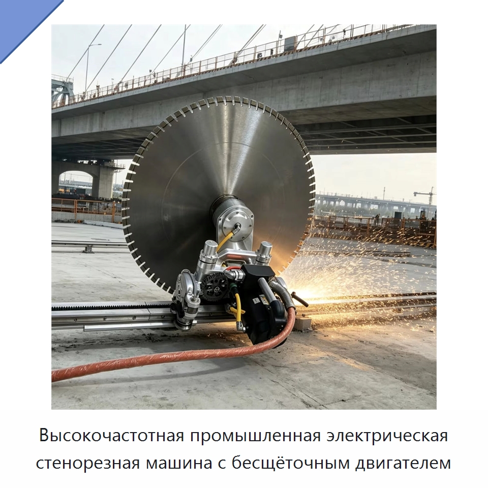Высокочастотная промышленная электрическая стенорезная машина с бесщёточным двигателем — Дорожная техника