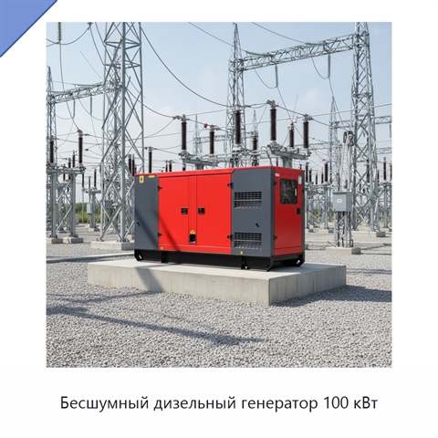 Бесшумный дизельный генератор 100 кВт