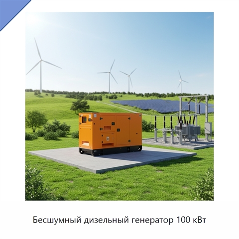 Бесшумный дизельный генератор 100 кВт