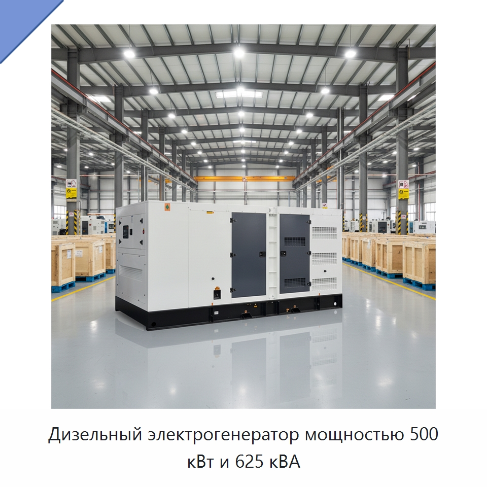Дизельный электрогенератор мощностью 500 кВт и 625 кВА — Дизельные генераторы