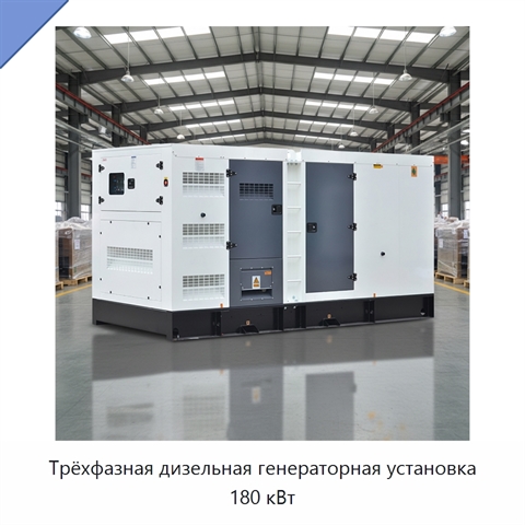 Трёхфазная дизельная генераторная установка 180 кВт
