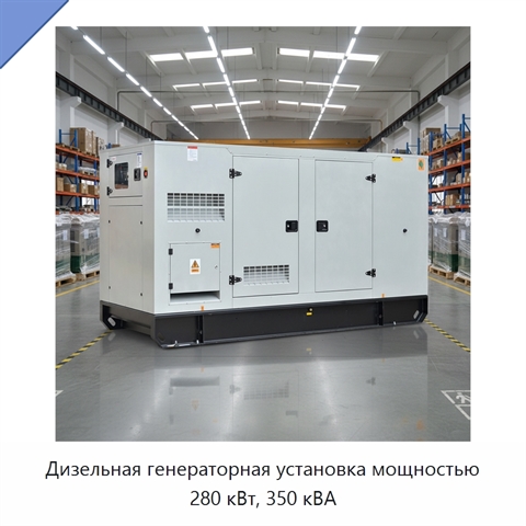 Дизельная генераторная установка мощностью 280 кВт, 350 кВА