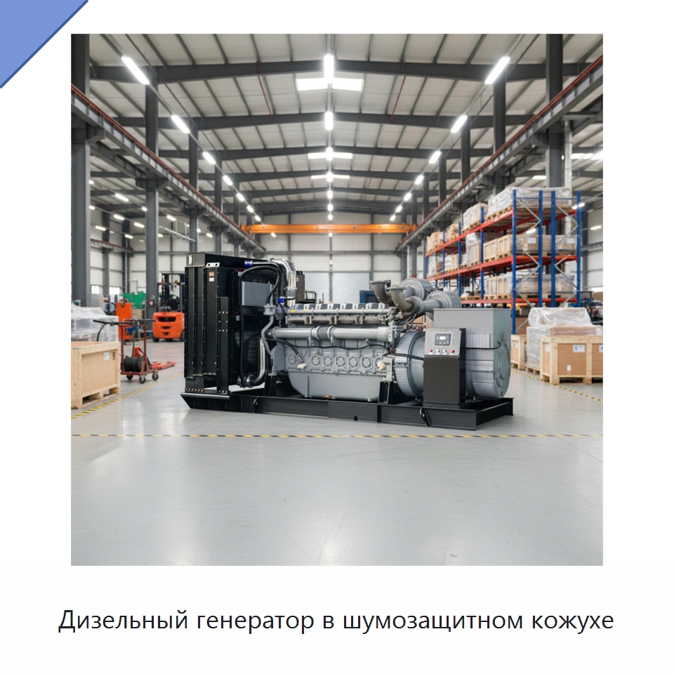 Дизельный генератор в шумозащитном кожухе — Дизельные генераторы