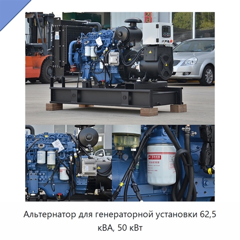 Альтернатор для генераторной установки 62,5 кВА, 50 кВт
