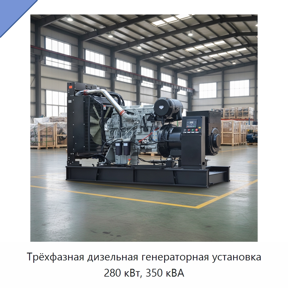 Трёхфазная дизельная генераторная установка 280 кВт, 350 кВА — Дизельные генераторы