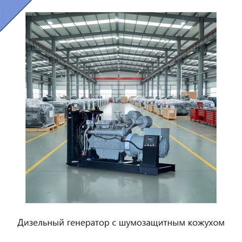 Дизельный генератор с шумозащитным кожухом