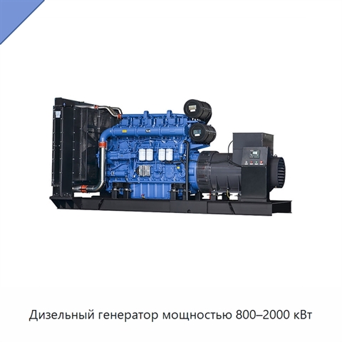 Дизельный генератор мощностью 800–2000 кВт