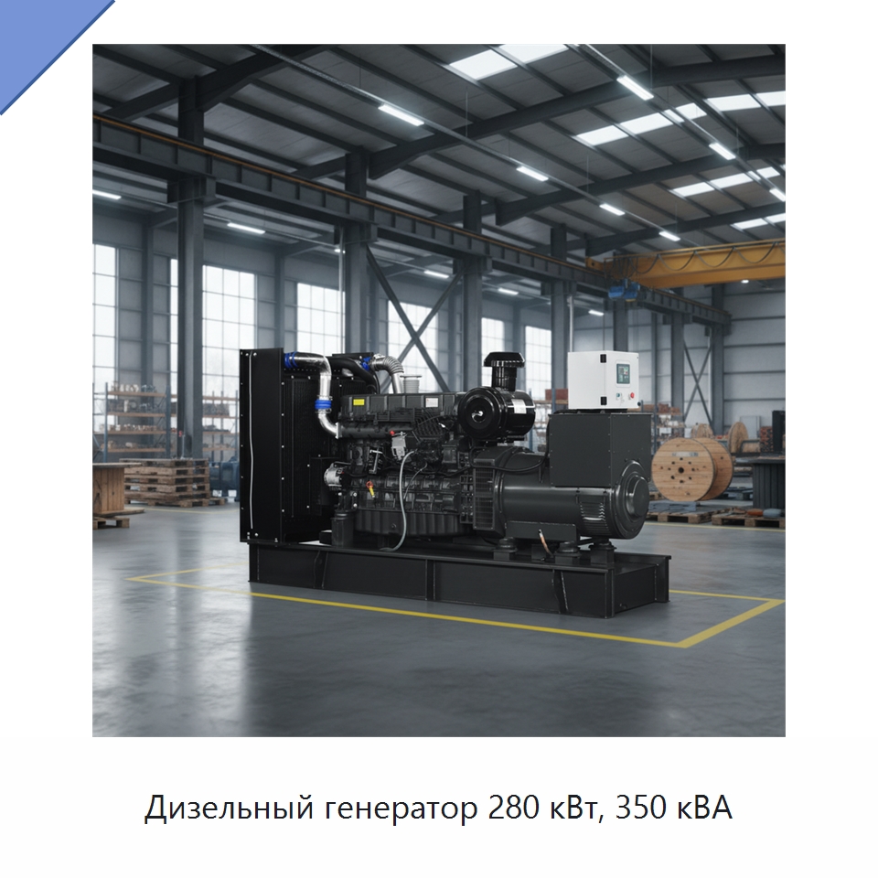 Дизельный генератор 280 кВт, 350 кВА — Дизельные генераторы