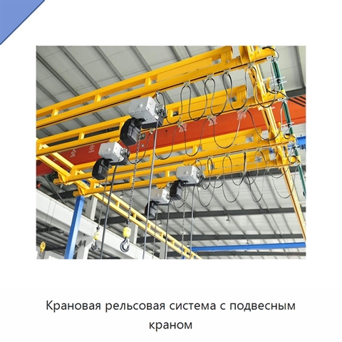 Крановая рельсовая система с подвесным краном