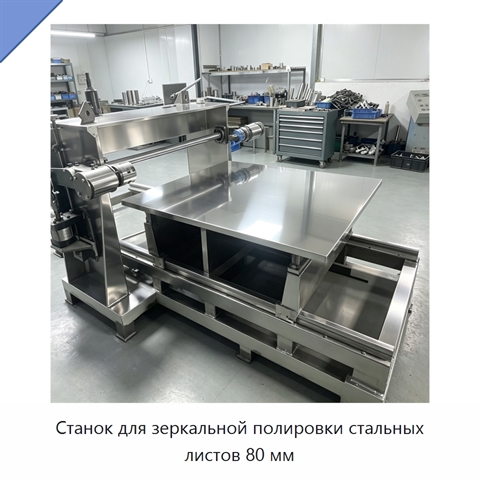 Станок для зеркальной полировки стальных листов 80 мм
