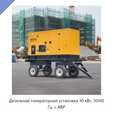 Дизельная генераторная установка 30 кВт, 50/60 Гц, с АВР