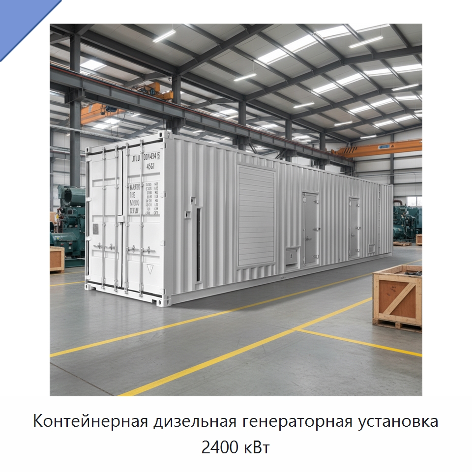 Контейнерная дизельная генераторная установка 2400 кВт — Дизельные генераторы