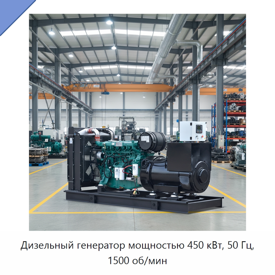 Дизельный генератор мощностью 450 кВт, 50 Гц, 1500 об/мин — Дизельные генераторы