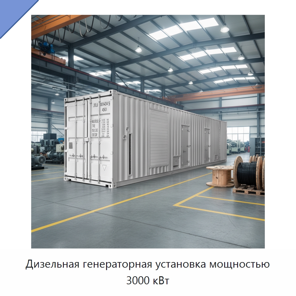 Дизельная генераторная установка мощностью 3000 кВт — Дизельные генераторы