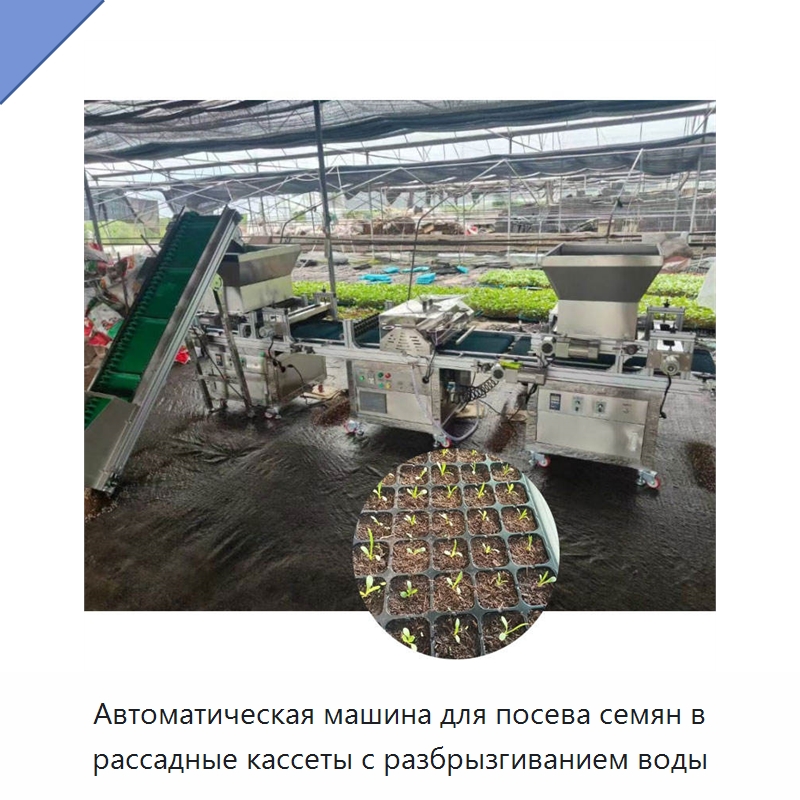 Автоматическая машина для посева семян в рассадные кассеты с разбрызгиванием воды — Сеялки и рассадопосадочные машины