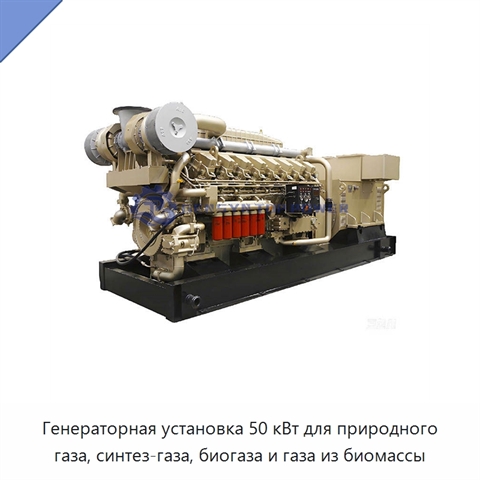 Генераторная установка 50 кВт для природного газа, синтез-газа, биогаза и газа из биомассы
