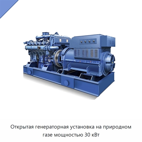 Открытая генераторная установка на природном газе мощностью 30 кВт