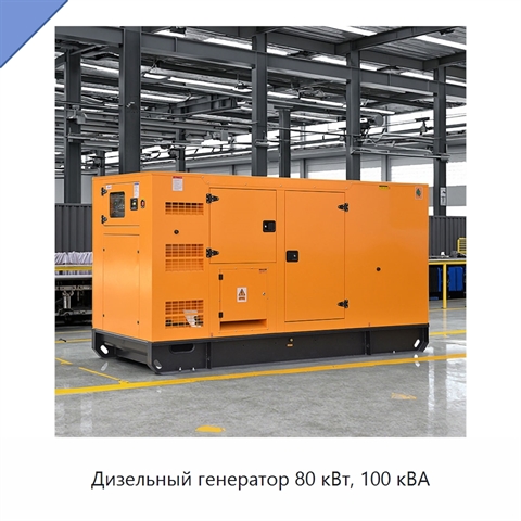 Дизельный генератор 80 кВт, 100 кВА
