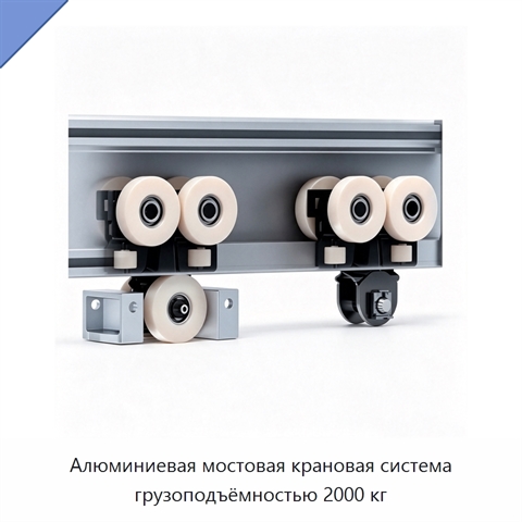 Алюминиевая мостовая крановая система грузоподъёмностью 2000 кг