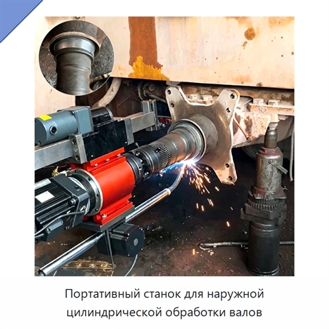 Портативный станок для наружной цилиндрической обработки валов
