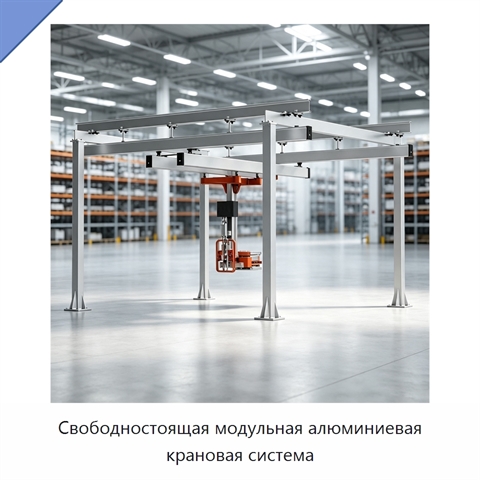 Свободностоящая модульная алюминиевая крановая система