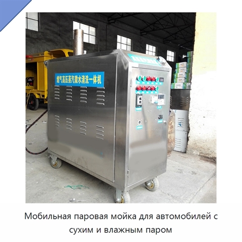Мобильная паровая мойка для автомобилей с сухим и влажным паром
