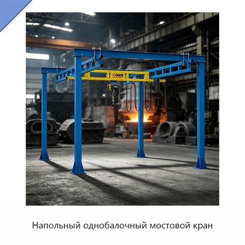 Напольный однобалочный мостовой кран