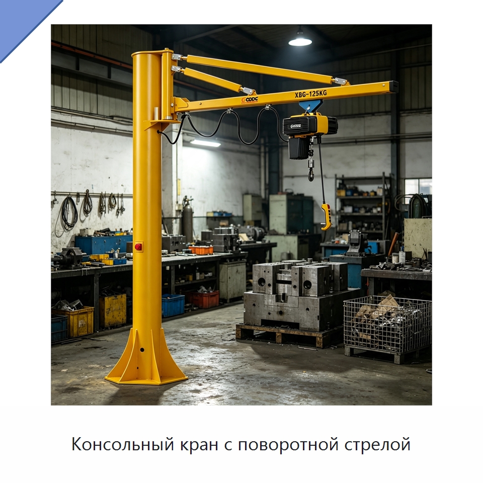 Консольный кран с поворотной стрелой — Краны
