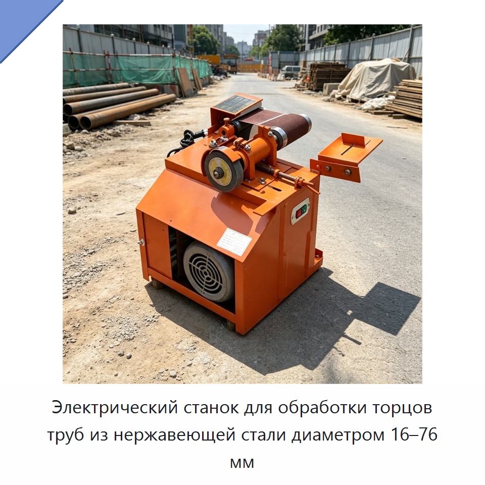 Электрический станок для обработки торцов труб из нержавеющей стали диаметром 16–76 мм — Специальное оборудование для металлообработки и металлургии