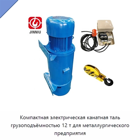 Компактная электрическая канатная таль грузоподъёмностью 12 т для металлургического предприятия
