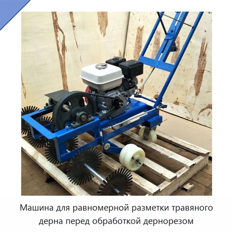 Машина для равномерной разметки травяного дерна перед обработкой дернорезом