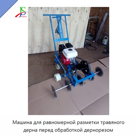 Машина для равномерной разметки травяного дерна перед обработкой дернорезом