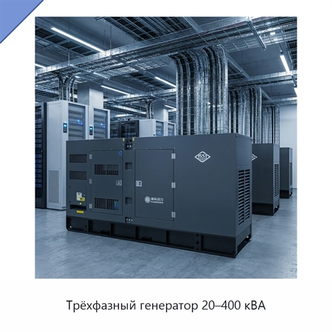 Трёхфазный генератор 20–400 кВА