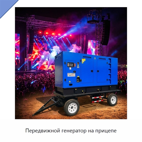 Передвижной генератор на прицепе