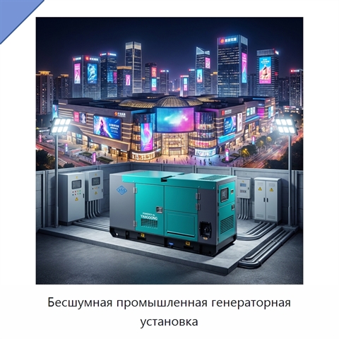 Бесшумная промышленная генераторная установка